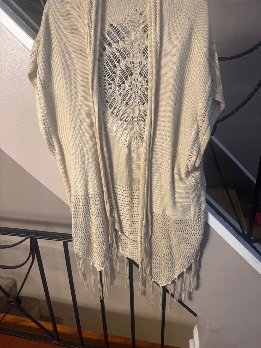 Tan long sweater/vest  / no sleeves